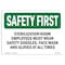 Signmission OSHA Sign, Sterilization Room Employees Must Wear Safety, 10in X 7in Plastic, 10" W, 7" H, Lndscp OS-SF-P-710-L-10985 - alternate 1